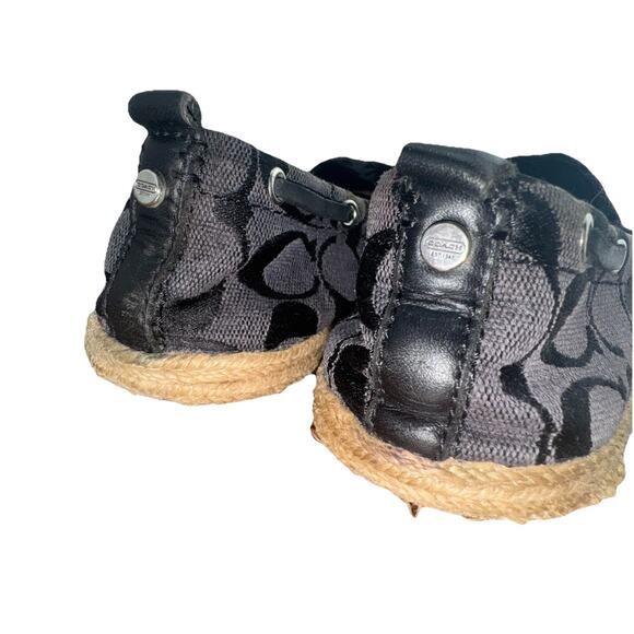 Coach Mellow Signature Jacquard Espadrilles Flats Womens Size 8 Slip On Shoes - Picture 5 of 9